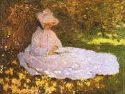 Claude Monet A Woman Reading oil painting on canvas